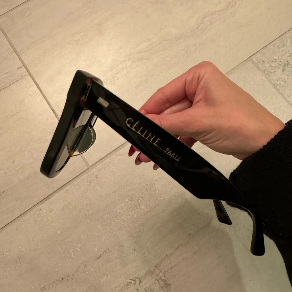 Celine Black/Tortoiseshell Square Sunglasses - Picture 4 of 6